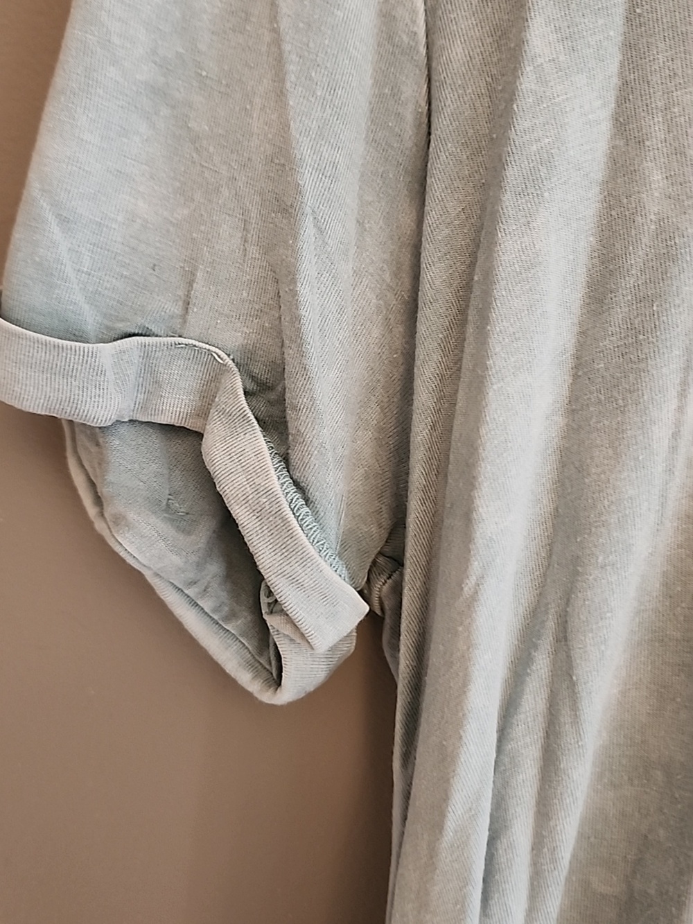 NWOT Altar'd State Washed Chambray Light Blue Short Sleeve Crewneck Tee - Picture 3 of 12